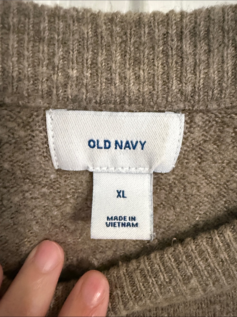 Old Navy Taupe Crewneck Sweater - Picture 2 of 2